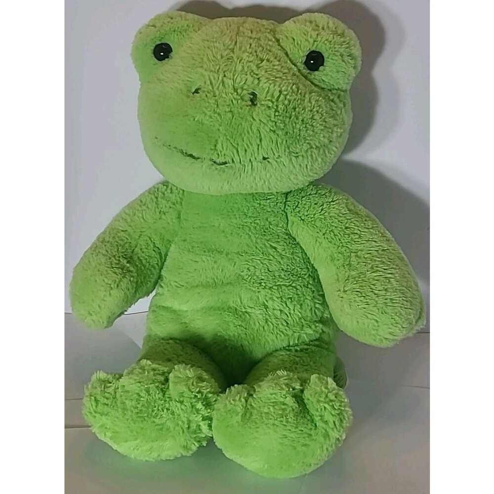 Build A Bear Spring Green Crocking Frog 16” Plush  BAB 2023 w/ frog sound box